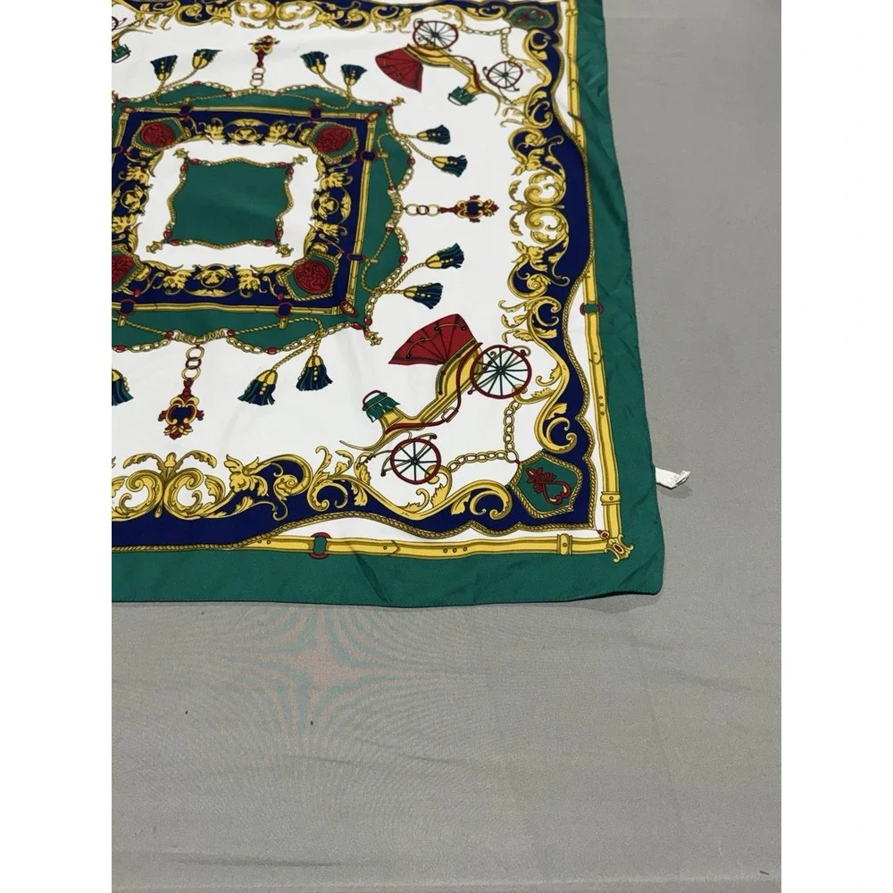 Made in Italy Equestrian Chain Print Square Scarf 34